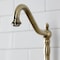 Kingston Brass Bridge Kitchen Faucet with Brass Sprayer, Antique Brass KS7753PLBS - alternate 2